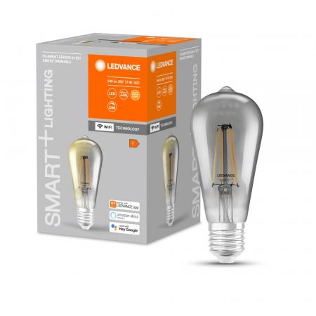 LEDVANCE Vintage Edison WiFi E27 LED Filament Glühlampe extra warmweiß 6W wie 44W